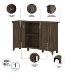 Armoire de rangement d'appoint avec portes par