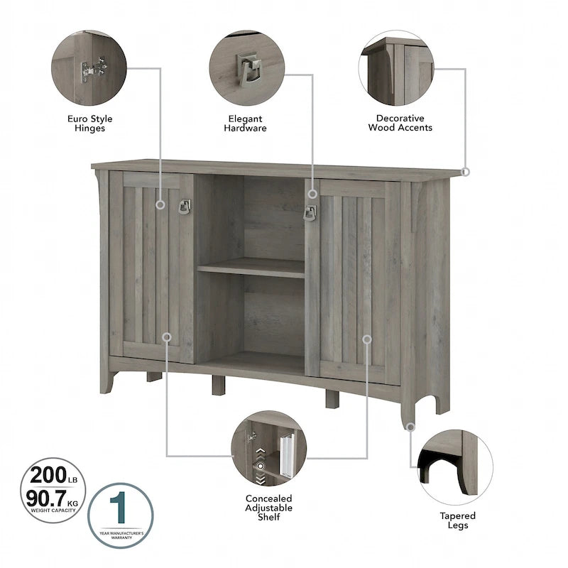 Armoire de rangement d'appoint avec portes par