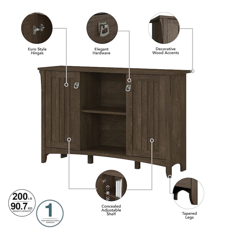 Armoire de rangement d'appoint avec portes par