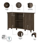 Armoire de rangement d'appoint avec portes par