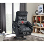 Fauteuil releveur électrique avec massage, chauffage et fonctionnalités pratiques