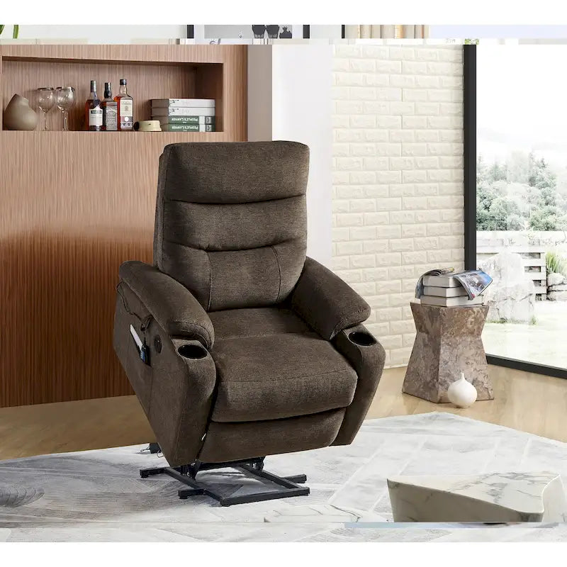 Fauteuil releveur électrique avec massage, chauffage et fonctionnalités pratiques