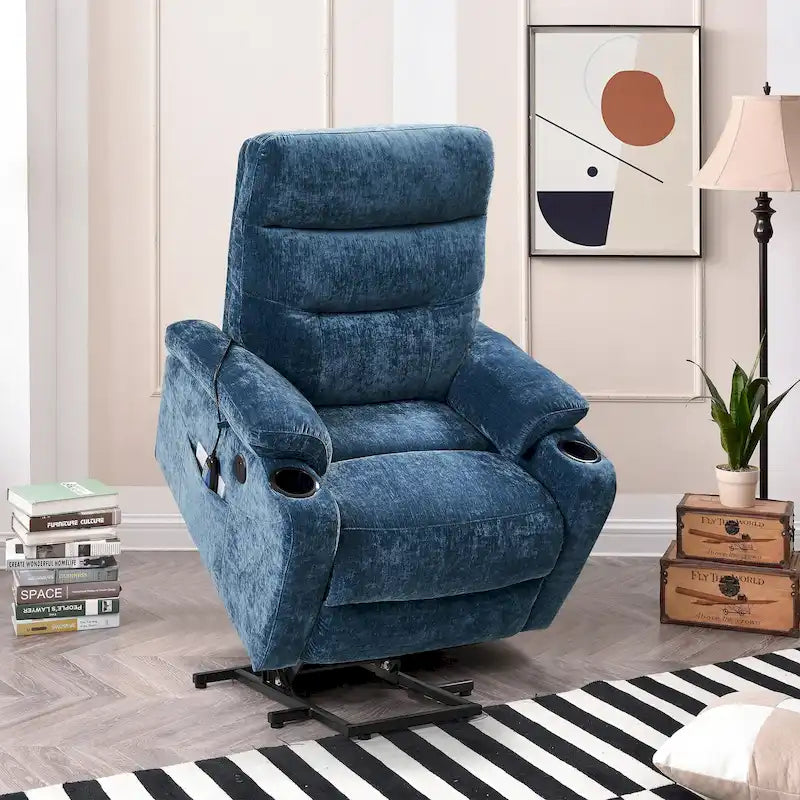 Fauteuil releveur électrique avec massage, chauffage et fonctionnalités pratiques