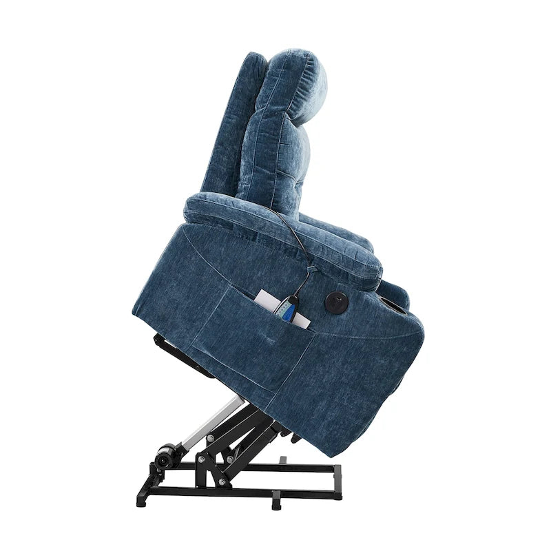 Fauteuil releveur électrique avec massage, chauffage et fonctionnalités pratiques