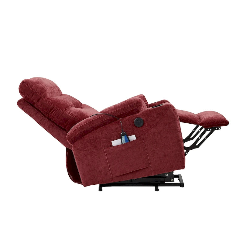 Fauteuil releveur électrique avec massage, chauffage et fonctionnalités pratiques
