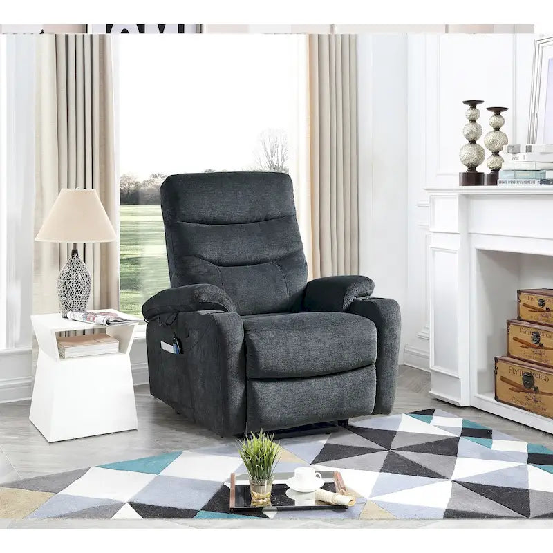 Fauteuil releveur électrique avec massage, chauffage et fonctionnalités pratiques