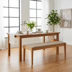 Banc en rotin tressé encadré - 52,5 - Beige