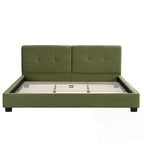 Cadres de lit King Size en velours, plateforme de lit rembourrée