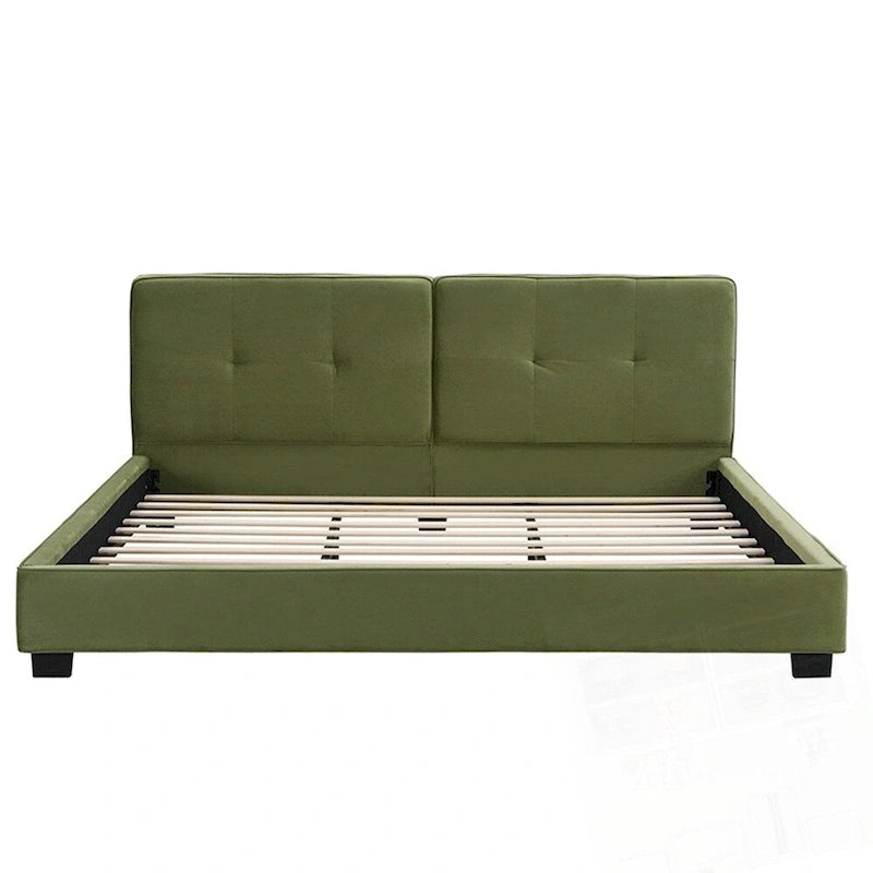 King Size Velvet Bed Frames Upholstered Platform Bed