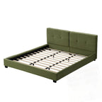 Cadres de lit King Size en velours, plateforme de lit rembourrée