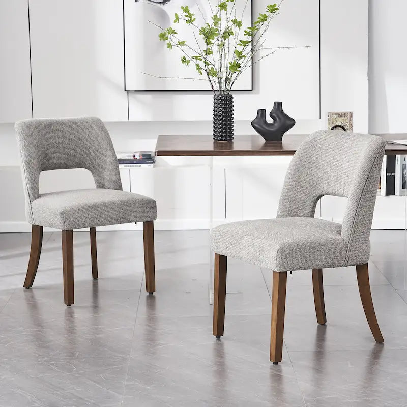 Upholstered Back Side Dining Chair Set of 2