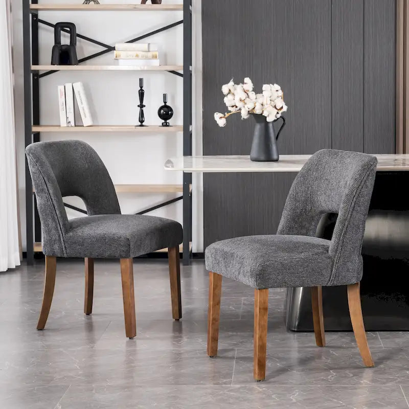 Lot de 2 chaises de salle à manger à dossier rembourré