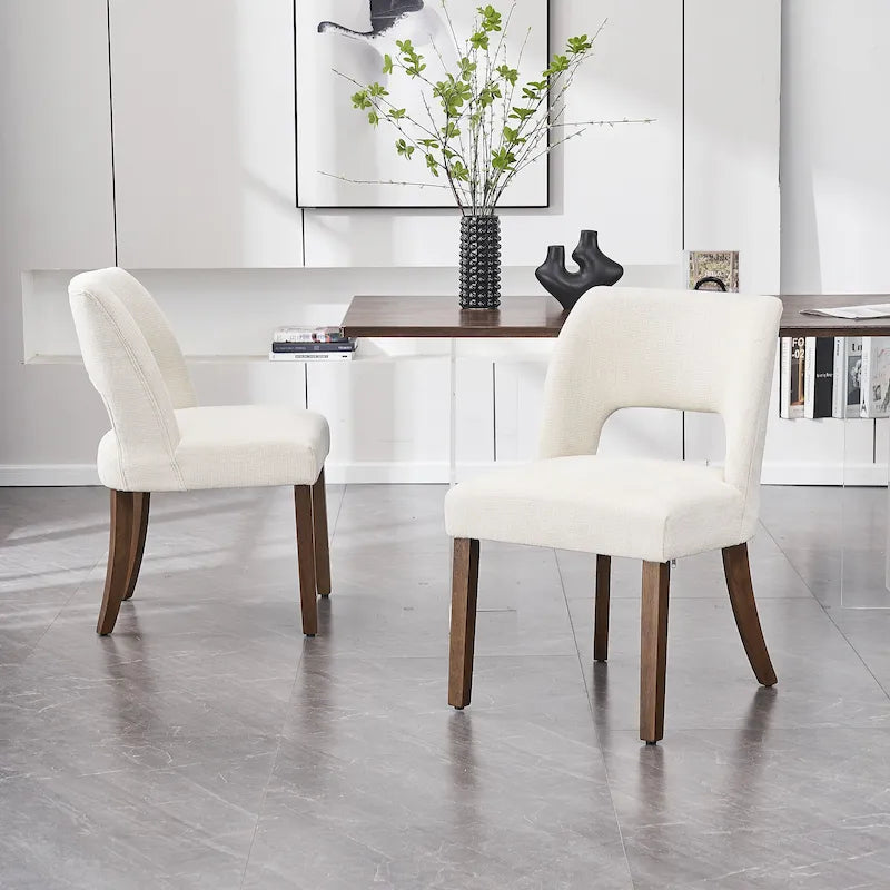 Lot de 2 chaises de salle à manger à dossier rembourré