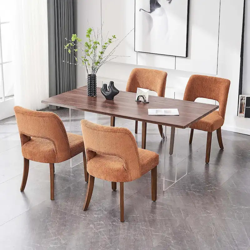 Lot de 2 chaises de salle à manger à dossier rembourré