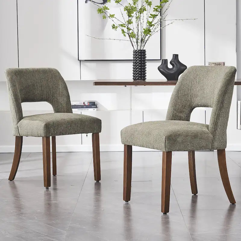 Lot de 2 chaises de salle à manger à dossier rembourré