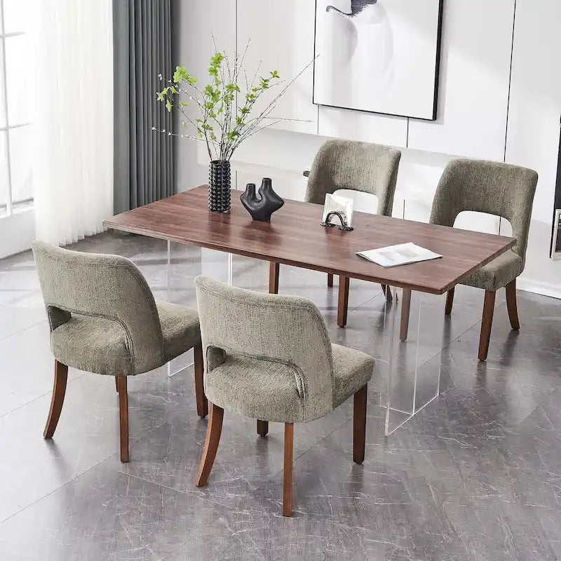 Lot de 2 chaises de salle à manger à dossier rembourré