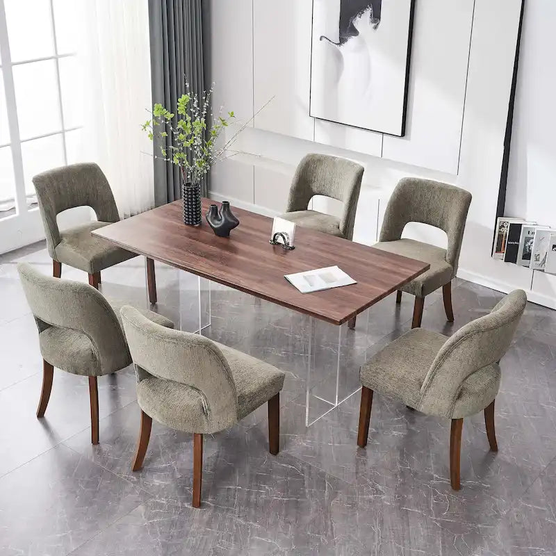 Lot de 2 chaises de salle à manger à dossier rembourré