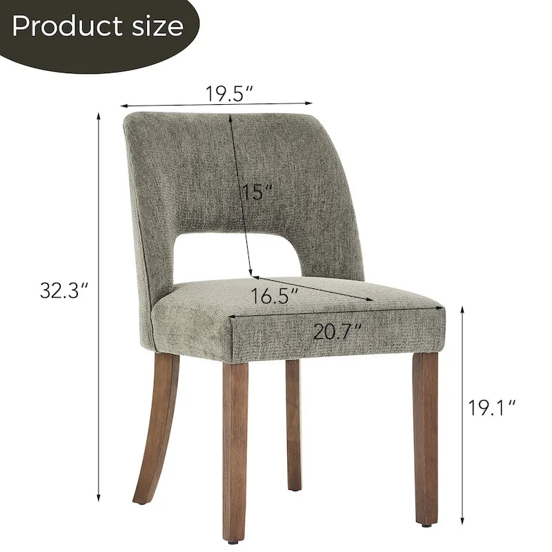 Lot de 2 chaises de salle à manger à dossier rembourré