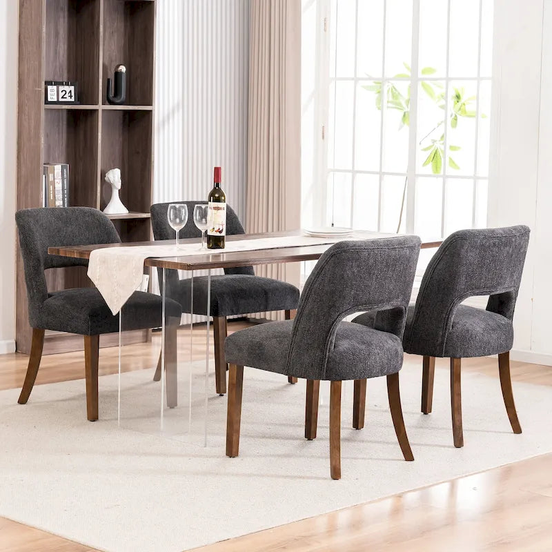 Lot de 2 chaises de salle à manger à dossier rembourré