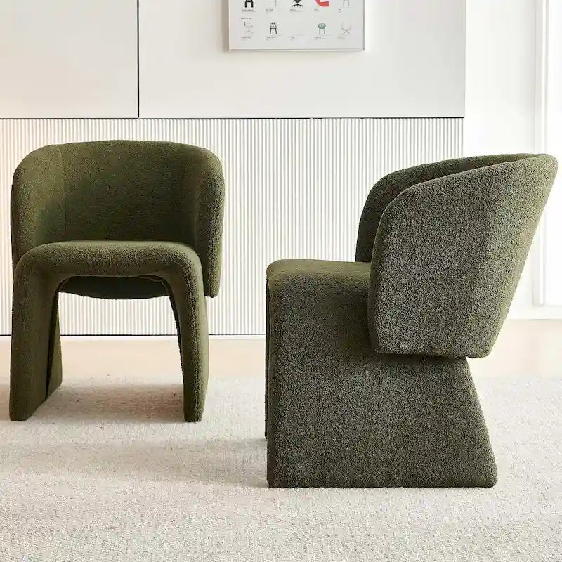 Barrel Dining Sofa Chairs Upholstered-Fully Wrapped