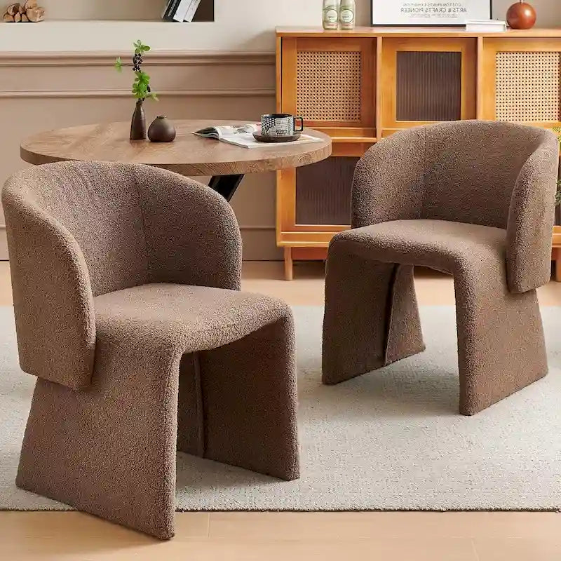 Barrel Dining Sofa Chairs Upholstered-Fully Wrapped