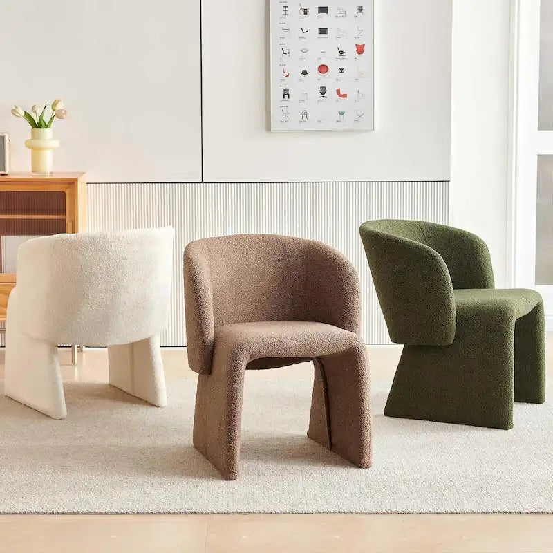 Barrel Dining Sofa Chairs Upholstered-Fully Wrapped