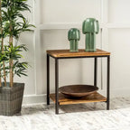 Table d'appoint en métal de style rustique