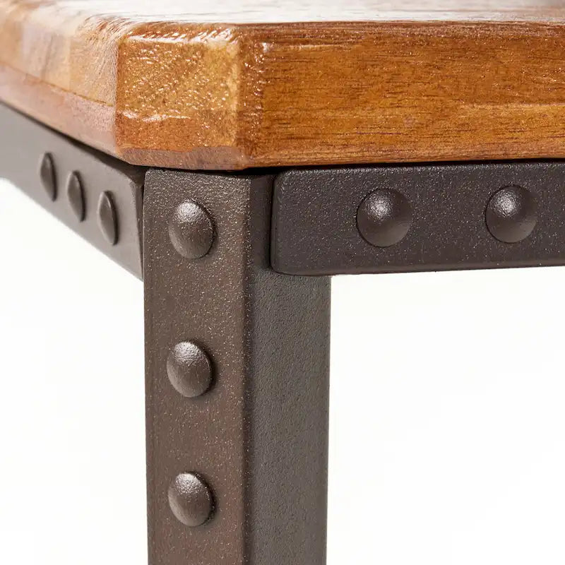 Table d'appoint en métal de style rustique