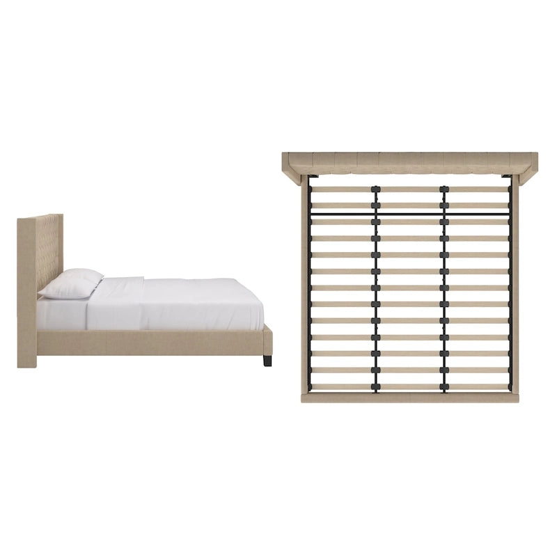 Lit king-size capitonné à oreilles