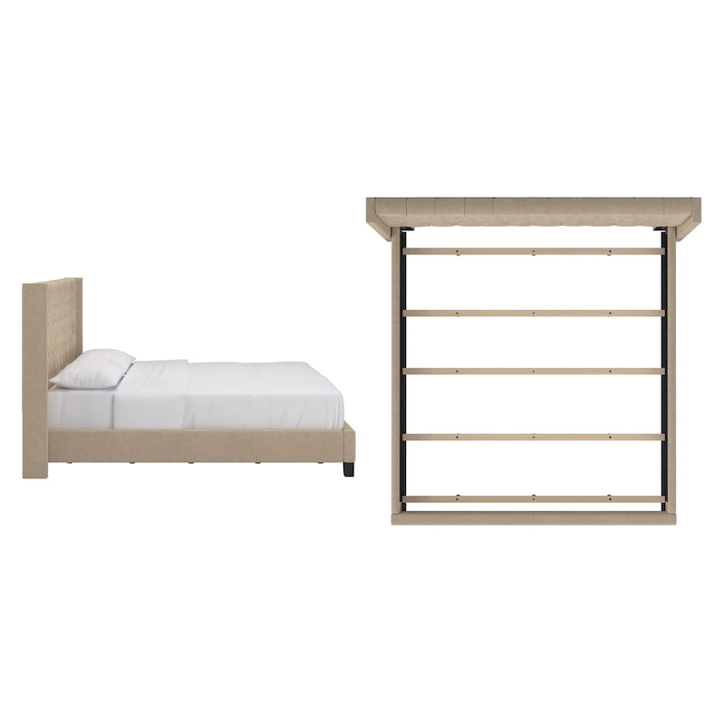 Lit king-size capitonné à oreilles