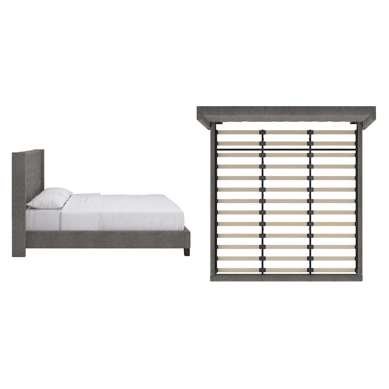 Lit king-size capitonné à oreilles