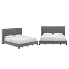 Lit king-size capitonné à oreilles