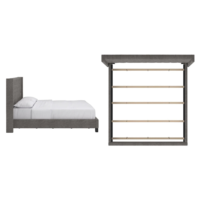 Lit king-size capitonné à oreilles