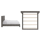 Lit king-size capitonné à oreilles