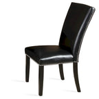 Chaises de salle à manger noires cloutées (lot de 2)