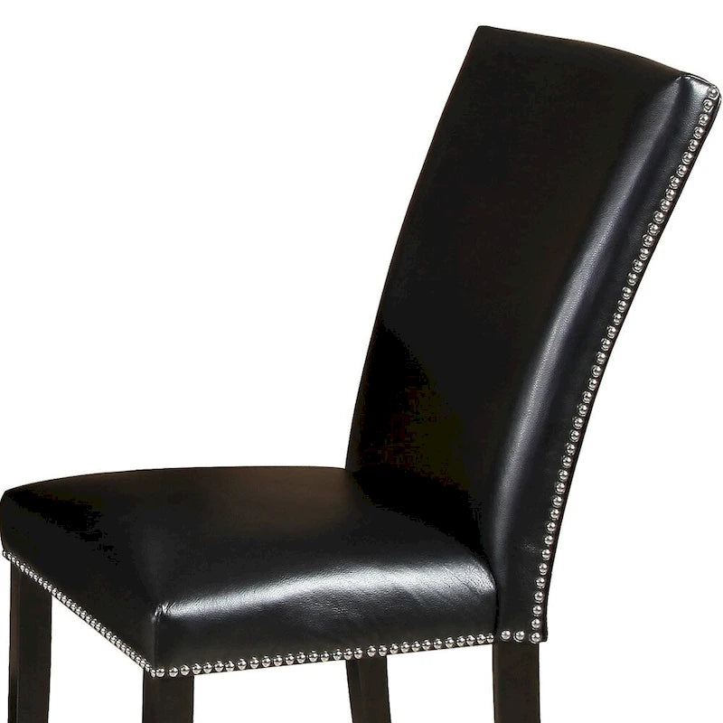 Chaises de salle à manger noires cloutées (lot de 2)