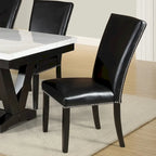 Chaises de salle à manger noires cloutées (lot de 2)