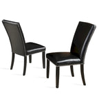 Chaises de salle à manger noires cloutées (lot de 2)
