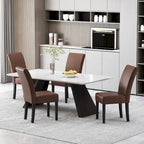 Chaises de salle à manger capitonnées à motifs (Lot de 4)