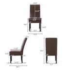 Chaises de salle à manger capitonnées à motifs (Lot de 4)