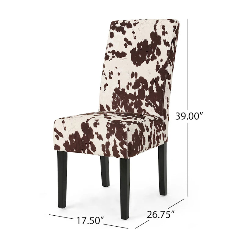 Chaises de salle à manger capitonnées à motifs (Lot de 4)