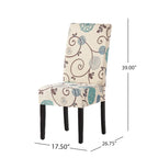 Chaises de salle à manger capitonnées à motifs (Lot de 4)