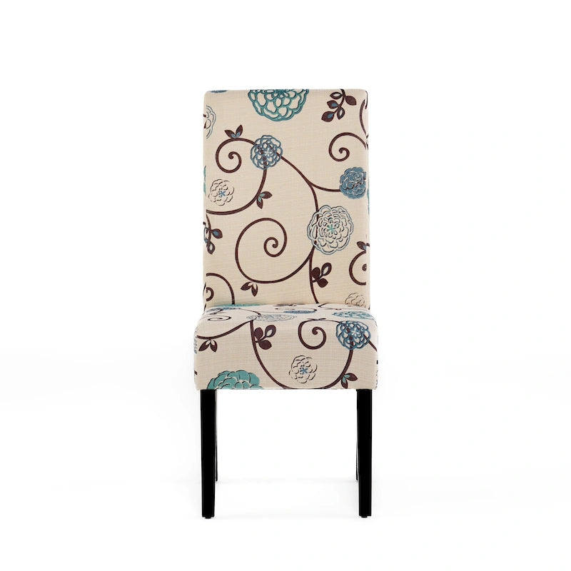 Chaises de salle à manger capitonnées à motifs (Lot de 4)