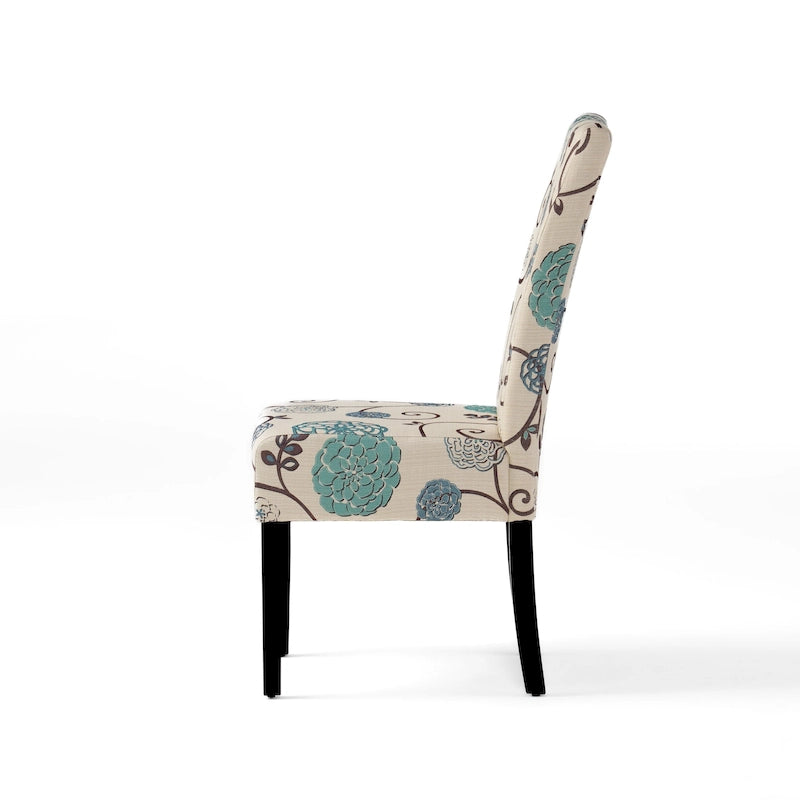 Chaises de salle à manger capitonnées à motifs (Lot de 4)