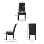 Chaises de salle à manger capitonnées à motifs (Lot de 4)