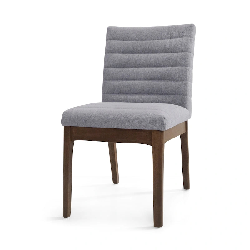 Chaises de salle à manger capitonnées à surpiqûres verticales (lot de 6)