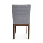 Chaises de salle à manger capitonnées à surpiqûres verticales (lot de 6)