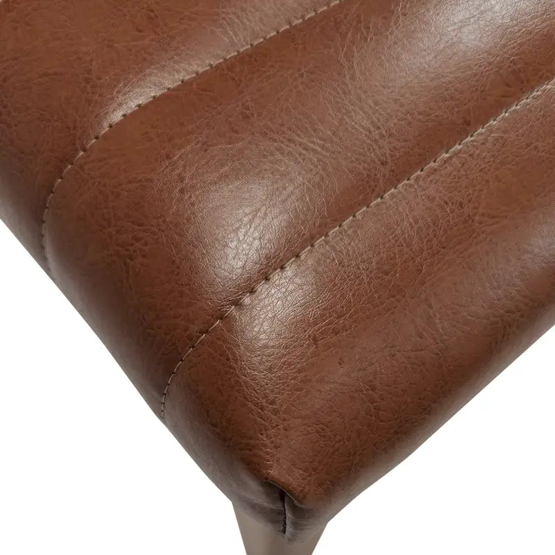 Chaises de salle à manger capitonnées à surpiqûres verticales (lot de 6)