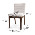 Chaises de salle à manger capitonnées à surpiqûres verticales (lot de 6)