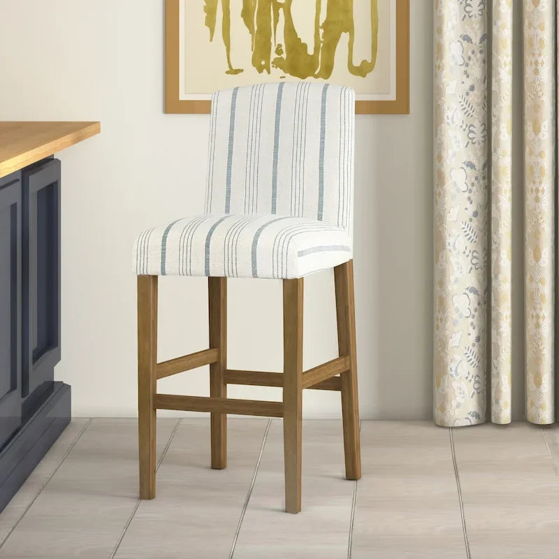 Tabouret de bar haut classique 29 pouces - Calypso à rayures bleu - 29 pouces